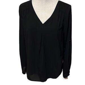 41 Hawthorn black blouse long sleeves. Sz Sm